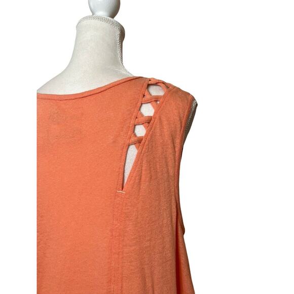Free People We The Free Boho Summer End Tank Top Papaya Sz Small - Picture 7 of 11